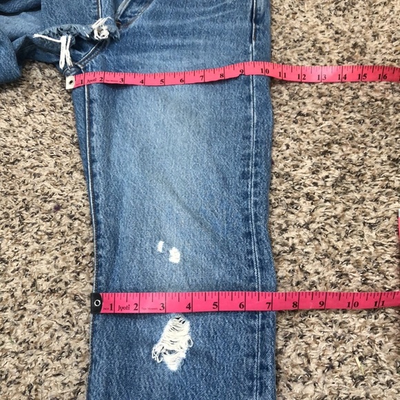 Levi’s Wedgie Jeans Size 24 Distressed Blue Denim High Waist - Picture 10 of 13